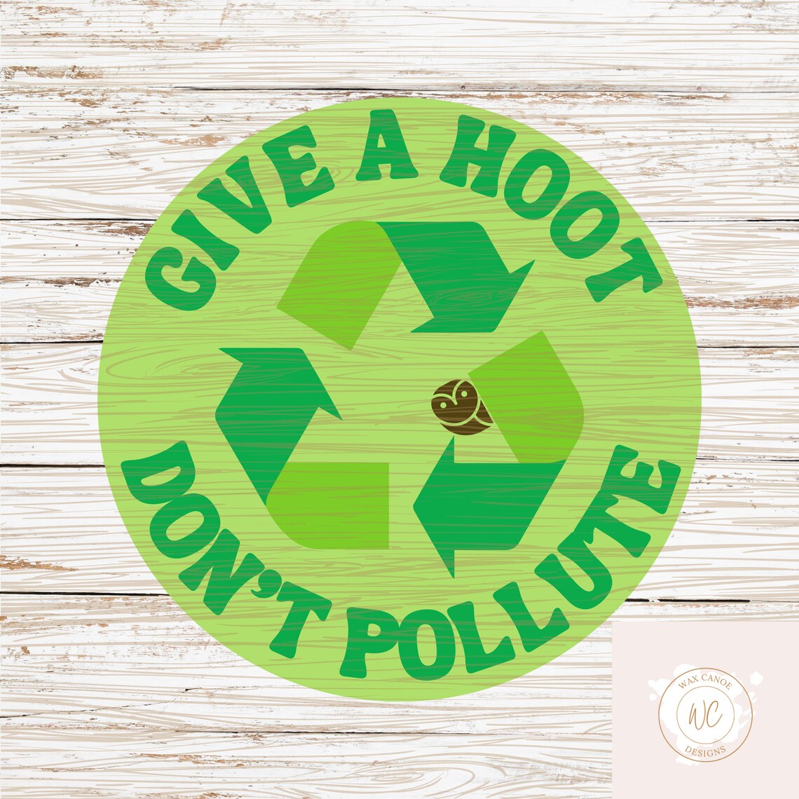 Give a Hoot Don't Pollute Svg Give a Hoot Don't Etsy