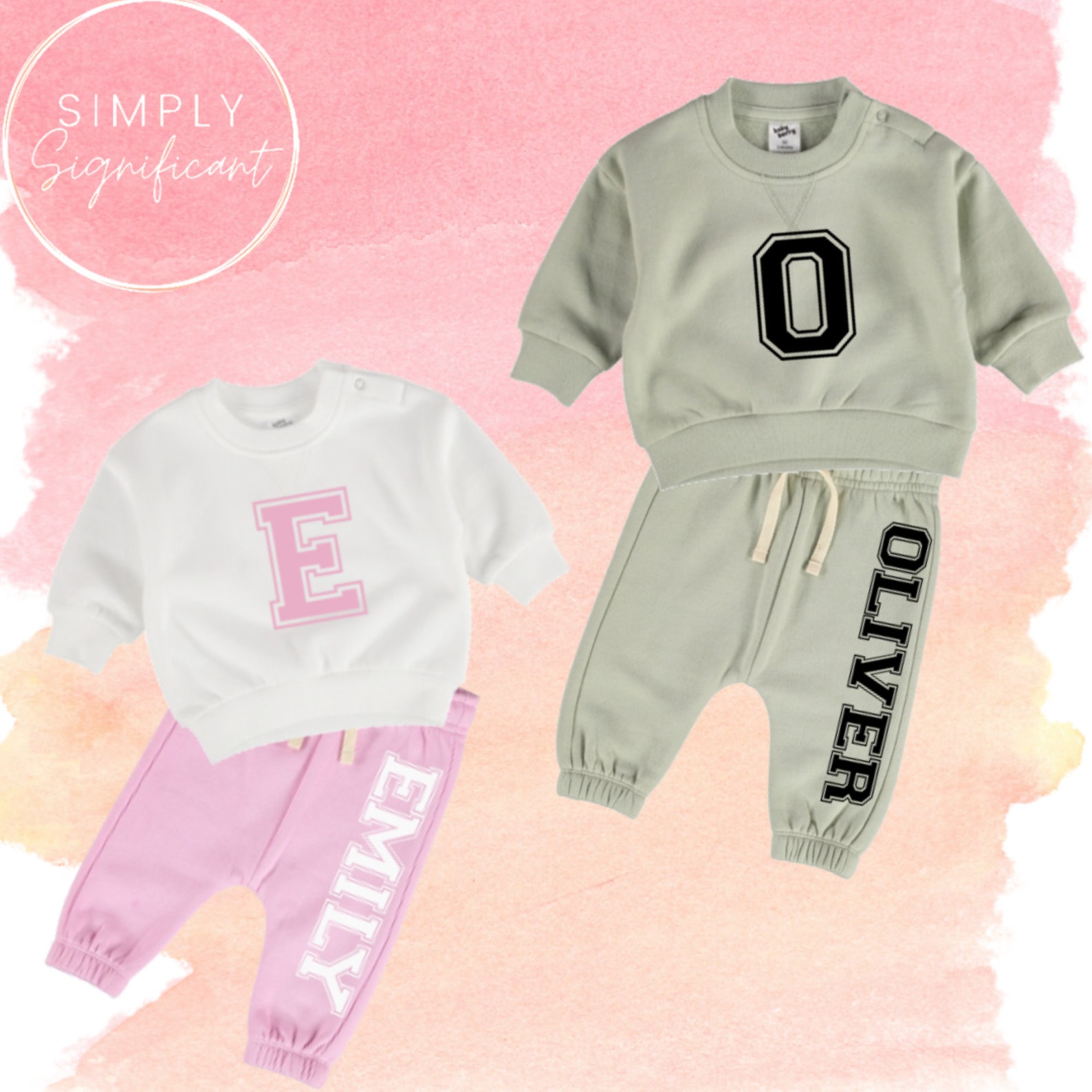 Baby Personalised Tracksuit Cute Baby Outfit Personalised Etsy