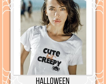 Are you Cute but Creepy? - Halloween Fun Tshirt or Onesie - Made for Baby, Kids or Adults - Made to Order