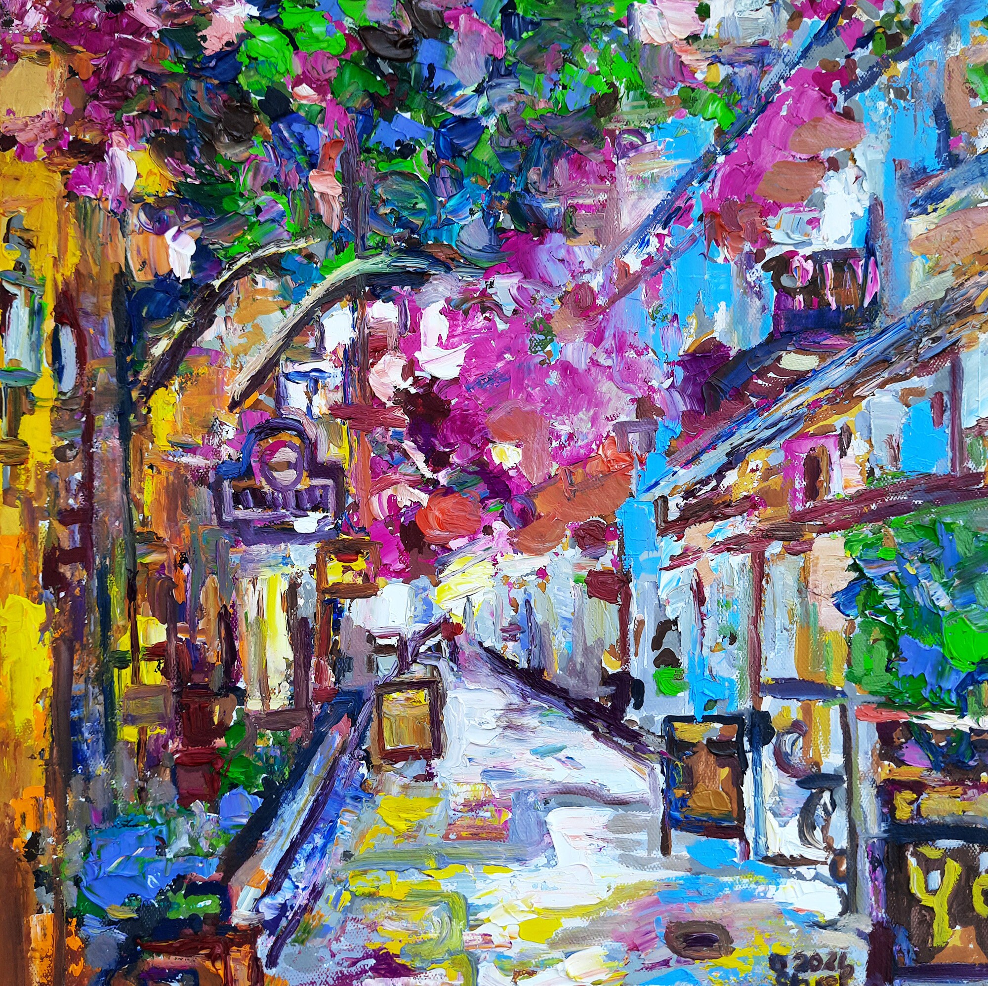 Greece Painting Original Art Greece Artwork Greece Wall Art Etsy