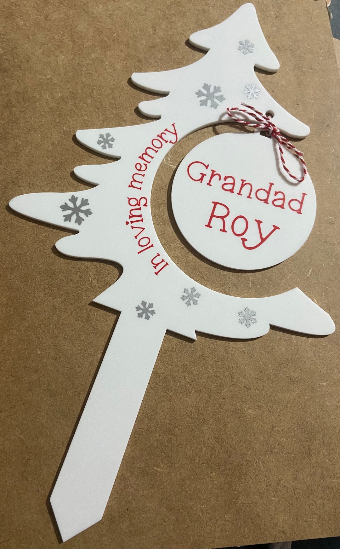 Grave Christmas Tree Grave Memorial Christmas Memorial Etsy