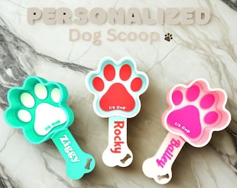 Personalized Dog Food Scoop, Custom Pet Gift