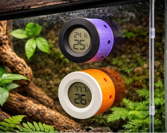 Customized Magnetic Hygrometer Mount for Reptile Enclosure, Humidity Gauge for Vivariums, and Pet Habitats
