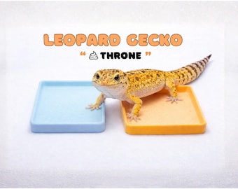 Leopard Gecko Throne, Litter Box, Reptile Tray , Gift for Leopard Gecko Owners