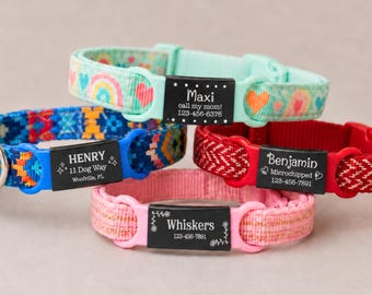 Personalized Silicone Pet ID Tag, Slide-On Collar, No Noise Dog Cat Tag
