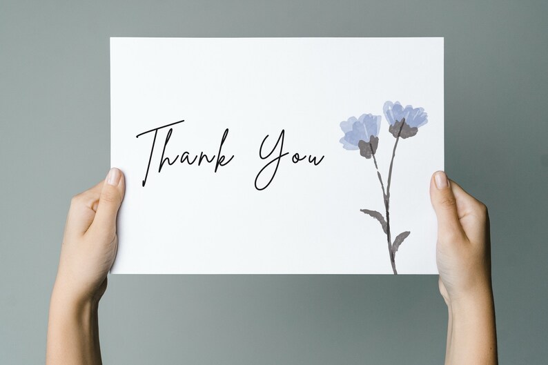 Thank You Card / Printable / Instant Download / PNG/ PDF / A6/ Etsy