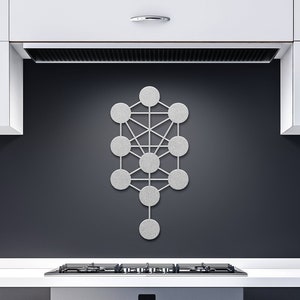 Kabbalah Tree of Life Metal Wall Art: Sacred Geometry Sign