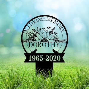 Personalized Memorial Plaque Stake: Loss of Loved One Gift