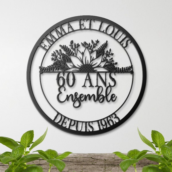 60 Ans Anniversaire de Mariage, Cadeaux de Mariage, 60 Ans Ensemble, Cadeau d'anniversaire Pour les Parents, Cadeau Pour Couple