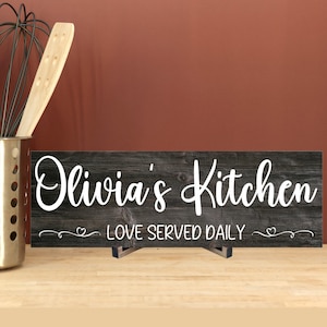 Personalized Kitchen Sign, Mothers Day Gifts For Mom, Kitchen Wall Sign, Wood Sign For Kitchen, Birthday Gift For Mom, Kitchen Wall Decor