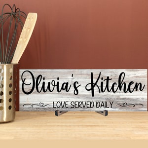 Personalized Kitchen Sign, Mothers Day Gifts For Mom, Kitchen Wall Sign, Wood Sign For Kitchen, Birthday Gift For Mom, Kitchen Wall Decor