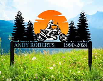 Plaque commémorative personnalisée pour moto, cadeaux commémoratifs pour la perte d'un frère, panneau commémoratif, à la mémoire d'un homme, perte d'un père ou d'un fils