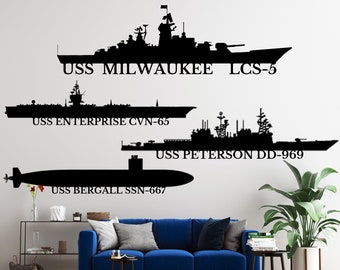 Custom US Navy Ships Metal Sign, Navy Veterans Gift, Navy Gifts For Men, Fathers Day Gift For Navy Dad, Battleship Metal Sign, Personalized