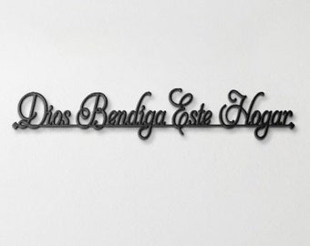 Dios Bendiga Este Hogar Metal Sign, Large Bless Our Home Sign, Housewarming Gift, New Home Gift, Wall Hanging Sign, Bless This Home Wall Art