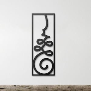 Unalome Metallwandkunst: Hinduistisches buddhistisches Symboldekor