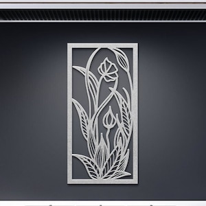 Daisy Flower Metal Wall Art: Powder Coated Steel, Indoor/Outdoor Decor