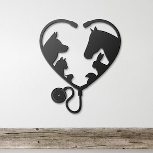 Veterinary Clinic Metal Sign, Veterinary Gift, Personalized Vet Gift, Veterinary Art, Gift For Veterinarian, Vet Room Decor