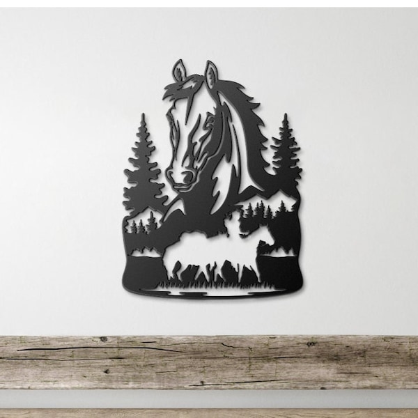 Metal Horse Wall Art Etsy