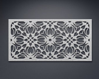 Arabic Geometric Metal Sign, Large Arabic Wall Decor, Abstract Metal Wall Sign, Floral Metal Art Arabic Style, Arabic Decor