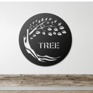Baum des Lebens Metall Kunst, Wandbehang Baum des Lebens, großes Metallschild, Metallbaum Kunst, Familienbaum des Lebens, Housewarminggeschenk, neues Zuhause Geschenk