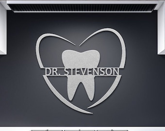 Custom Dentist Metal Sign, Dentist Office Wall Decor, Dentist Gift, Graduation Gift For Dentist, Orthodontist Office Sign, Orthodontist Gift