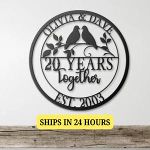 20th Wedding Anniversary Gift, Parents Anniversary Gift, 20th Anniversary Ornament, Gift For Parents, 20th Anniversary Gift For Couple