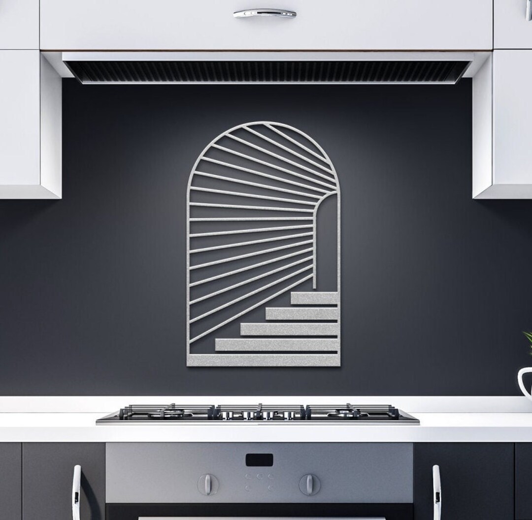 Metal Arch With Sunrise Wall Art, Arched Metal Wall Decor, Wall Hanging Sunrise Metal Decor