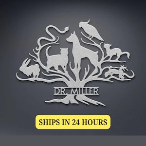 Custom Metal Veterinary Sign, Veterinarian Doctor Metal Sign, Veterinary Gift, Veterinarian Office Sign, Vet School Graduation Gift, DVM Art