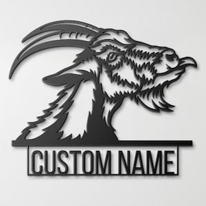 Farm Goat Metal Sign: Custom Wall Decor, 5 Colors