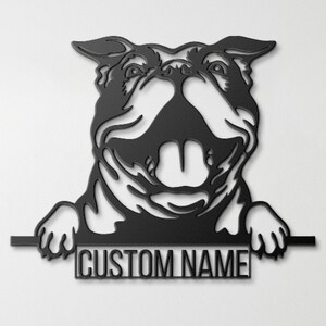 Letrero metálico de perro personalizado: decoración de pared con recubrimiento en polvo