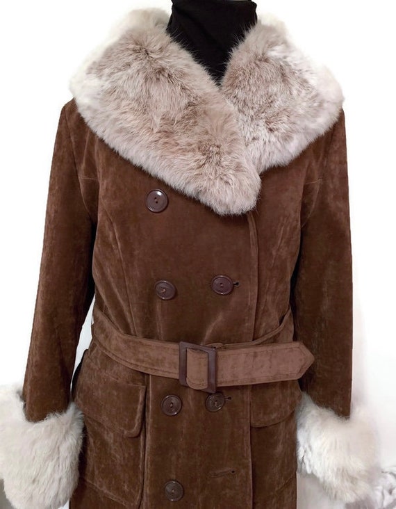 Vintage Velvet Fur Trimmed “Penny Lane” Coat