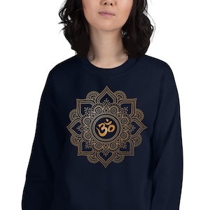 OM mandala unisex Sweatshirt/Comfortable/Soft & Stylish  Gift/Mystical Clothing/Healing Power of Life Mandala/Yoga Clothing Spiritual