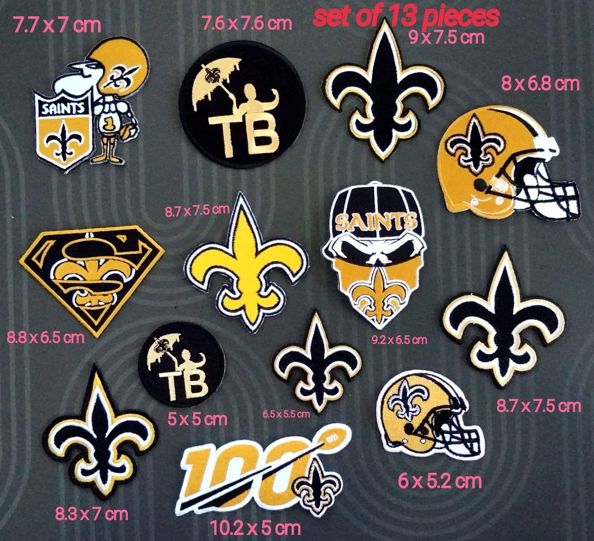 New Orleans Saints Sport Logo Patches Embroidery Iron on Sew Etsy