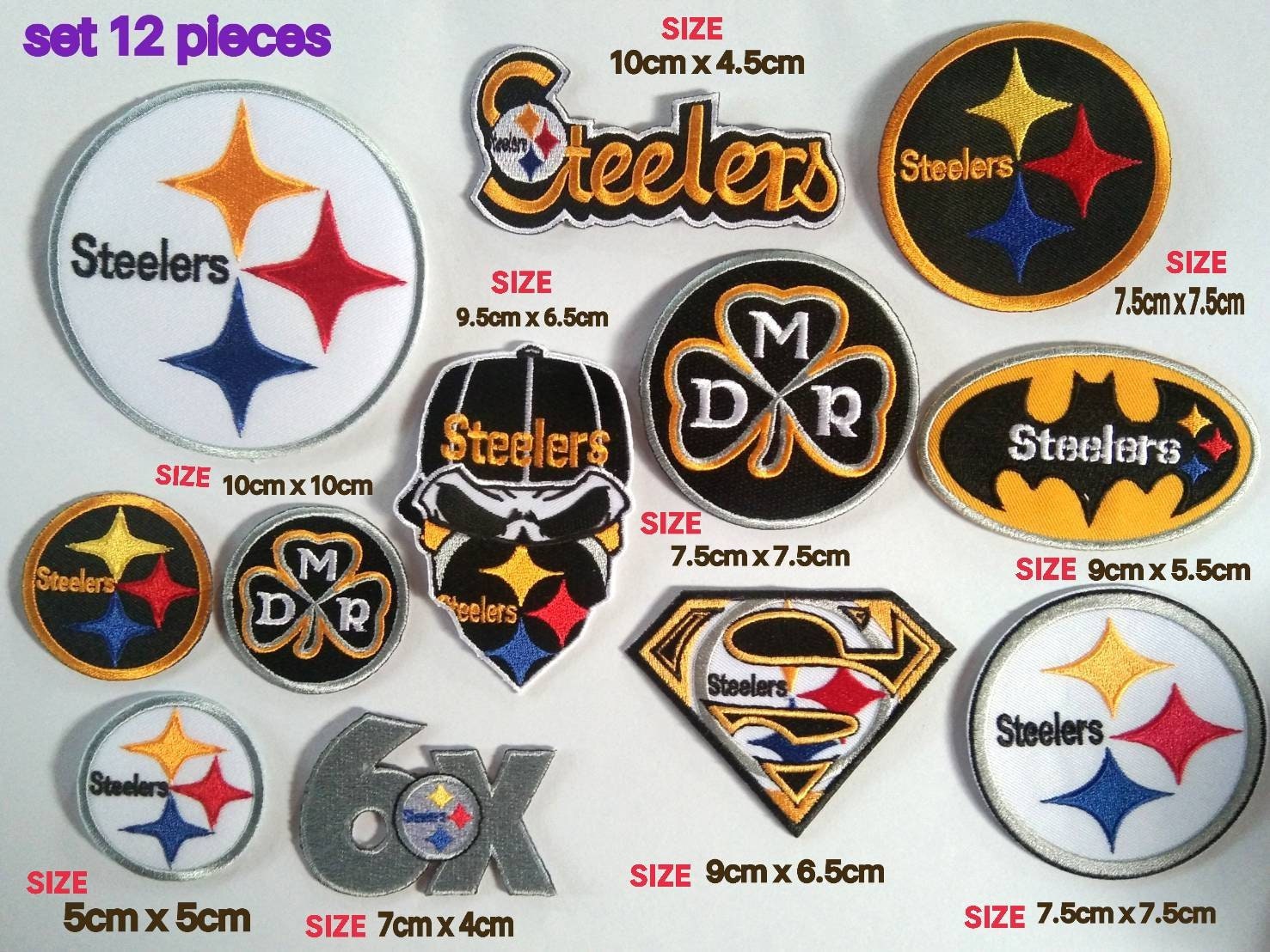 Pittsburgh steelers Sport Logo Patches Embroidery Iron on Etsy