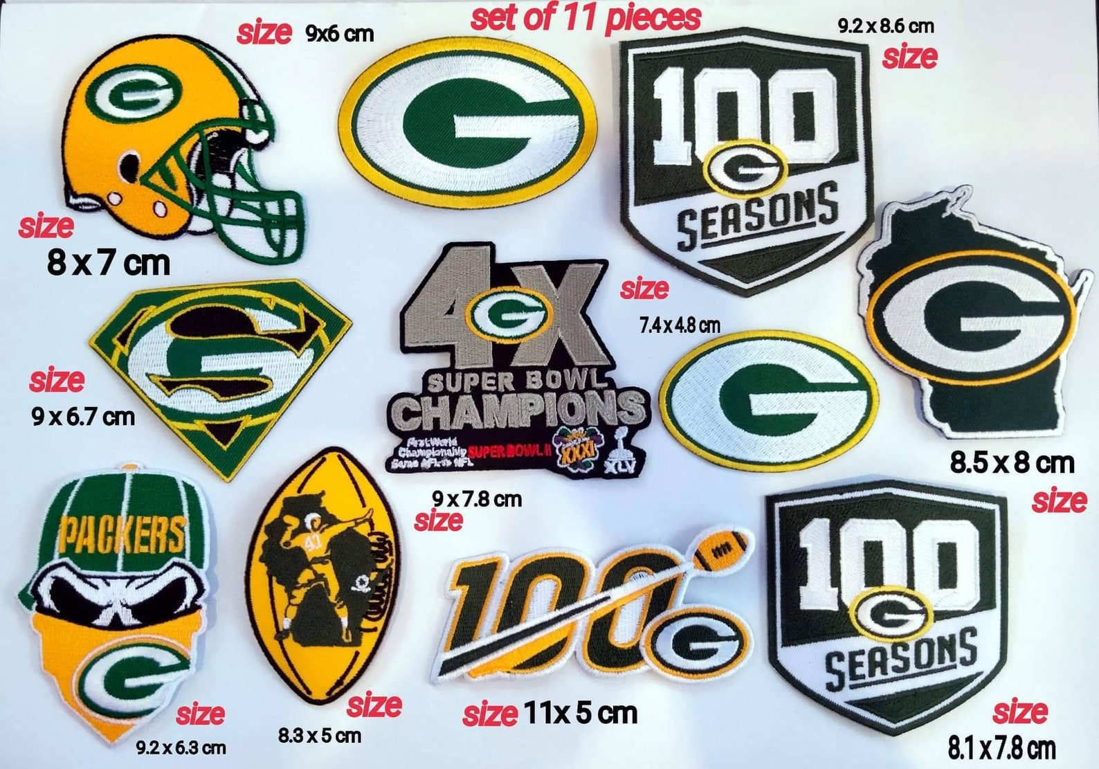 Green Bay Packers. Sport Logo Patches Embroidery Iron on Sew Etsy