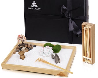 Adults Wooden Tray Chakra Stones Sandbox Gift Set with Natural Sand The Ocean Life,Table Décor Kit with Accessories FantasyDay Mini Japanese Desktop Zen Garden for Kids Lid Rakes Rocks Adults Wooden Tray Chakra Stones Sandbox Gift Set with Natural Sand The Ocean Life,Table Décor Kit with Accessories FantasyDay Mini Japanese Desktop Zen Garden for Kids Lid Rakes Rocks