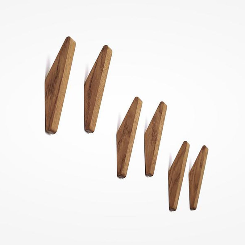 Nodic Creative Solid Wood Hook Oak Wood Wall Hook Coat Hook Etsy