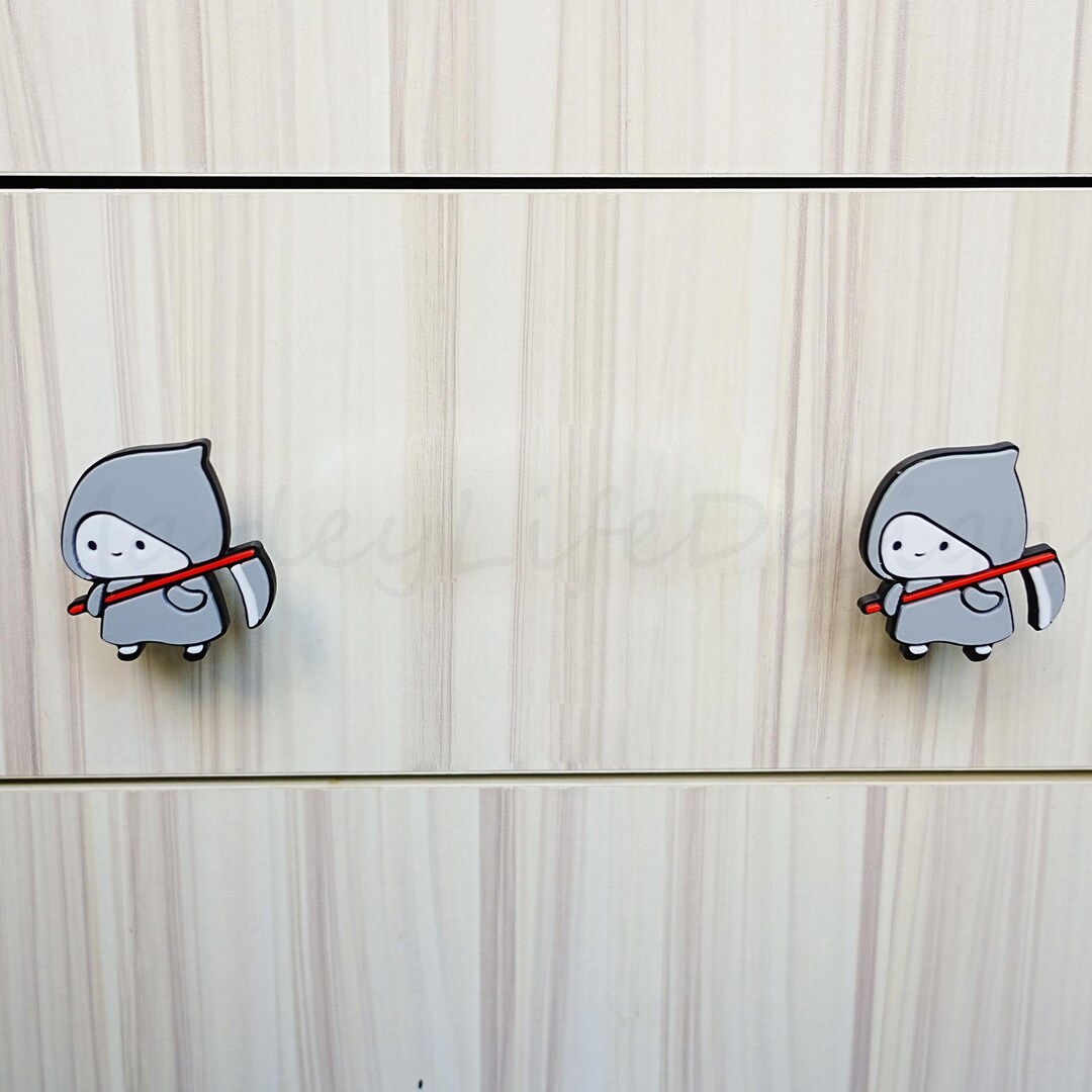 Kawaii Death Drawer Knobs, Kids Room Furniture Knobs, Unique Drawer ...