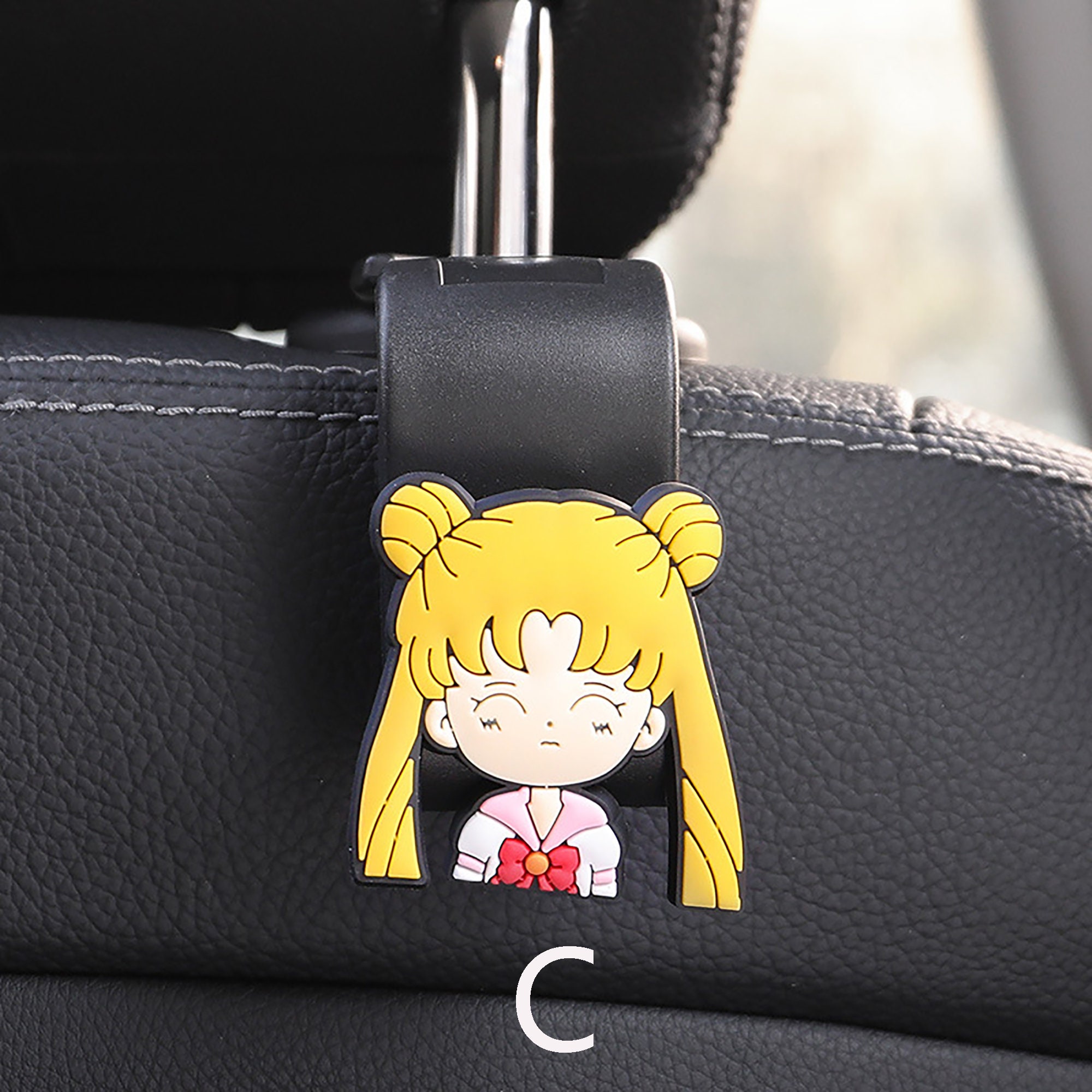 Sailor Moon Camellia Rabbit Car Seat Back Hook,movable Cartoon Animal Hook,cute  Car Decor,cute Car Hooks,car Hanger,car Interior Accessories 