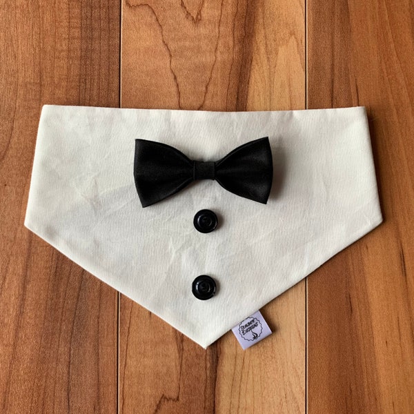 Pet Tuxedo Snap on Bandana