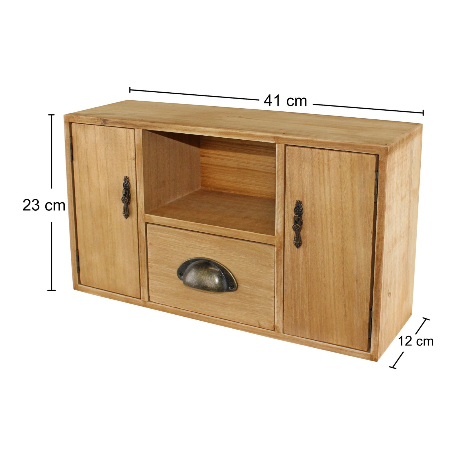 Rustic Small Wooden With Cupboards Drawer and Shelf Etsy UK