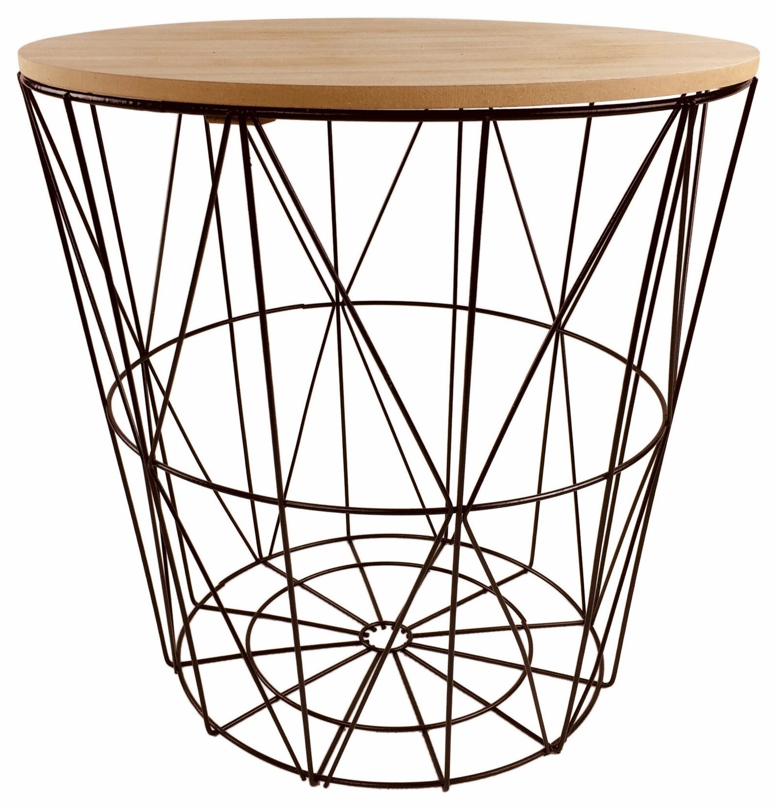 Geometric Black Wire Circular Side Table Storage Side End Etsy