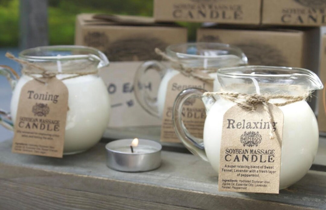 Toning and Firming Soybean Massage Aromatherapy Candle Pure Etsy UK