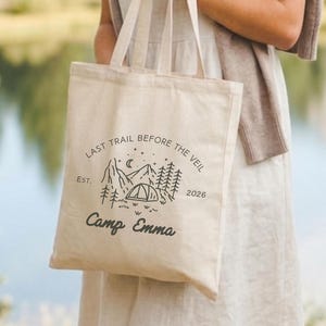 Camp Bachelorette Tote – Bachelorette Party Favors - Mountain Bach Weekend Bags