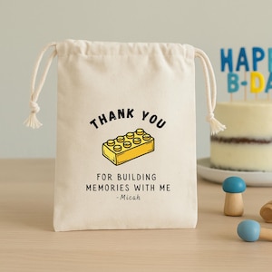 Building Block Party Favor – Personalized Kids Birthday Goodie Bag