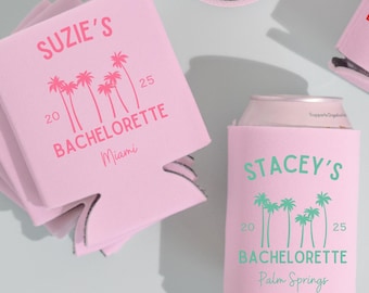 Beach Bachelorette Favor – Palm Tree Can Cooler for Bridesmaids
