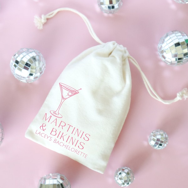 Martinis and Bikinis Hangover Kit for Bachelorette Party Recovery Kit for Bridesmaids Hangover Bags for Bachelorette Party Bags