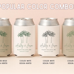Beach Wedding Can Coolers: Coastal Wedding Favors image 8