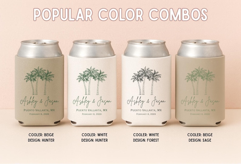 Beach Wedding Can Coolers: Coastal Wedding Favors image 8