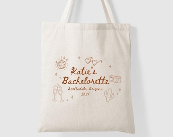 Desert Bachelorette Tote - Bachelorette Party Favors - Scottsdale Weekend Bach Bag